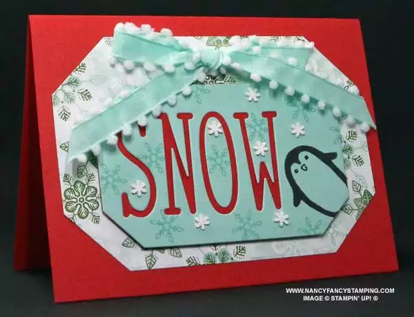 Snowy Wonder Photopolymer Stamp Set featuring a cute penguin