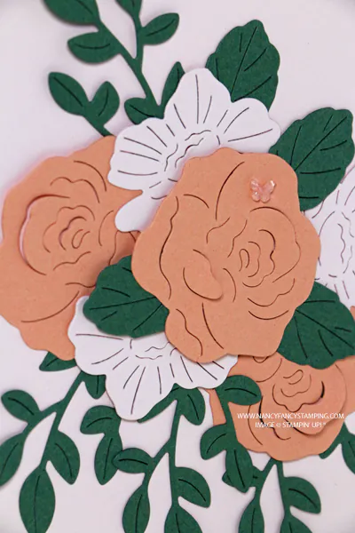 Close up of the step #4. Use the pick from the Take Your Pick tool and gently lift up parts of the petals to give it more of the 3D look.